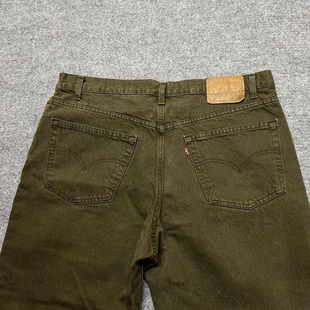 Vintage Levis 550 Jeans Mens 40x30 Green Med Wash Relaxed Tapered Denim USA